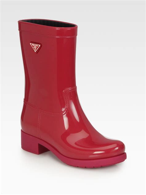 prada red rain boots|prada snow boots women's.